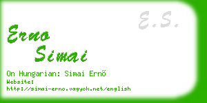 erno simai business card